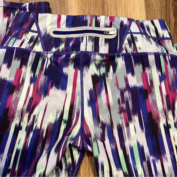 Athleta Legging Small Womens Purple Pink Back Zip Pocket Cropped Yoga 438851 - Picture 7 of 7